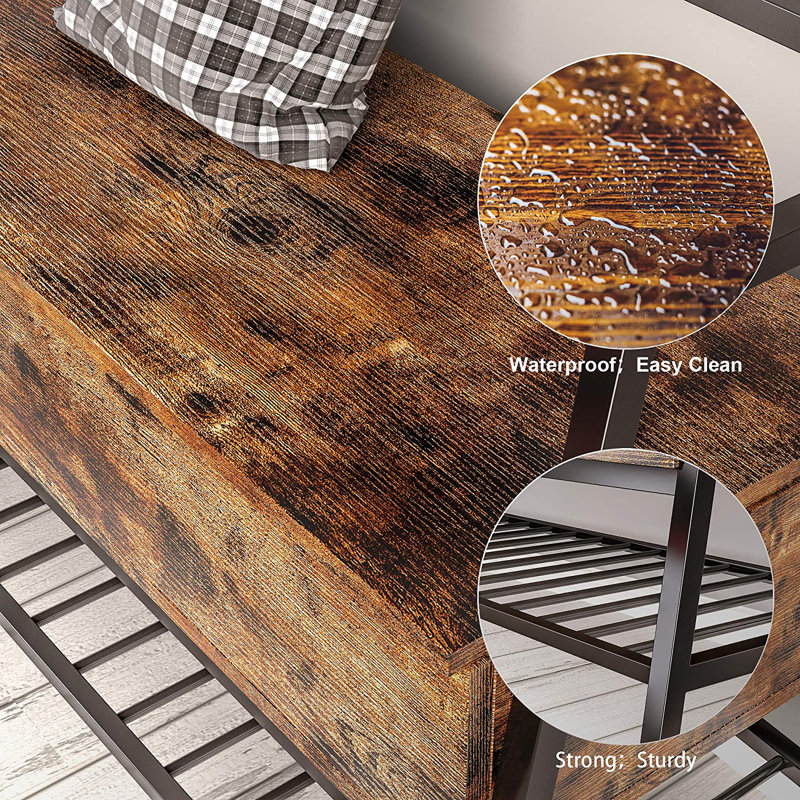 17 Stories Industrial Shoe Storage Bench & Reviews Wayfair